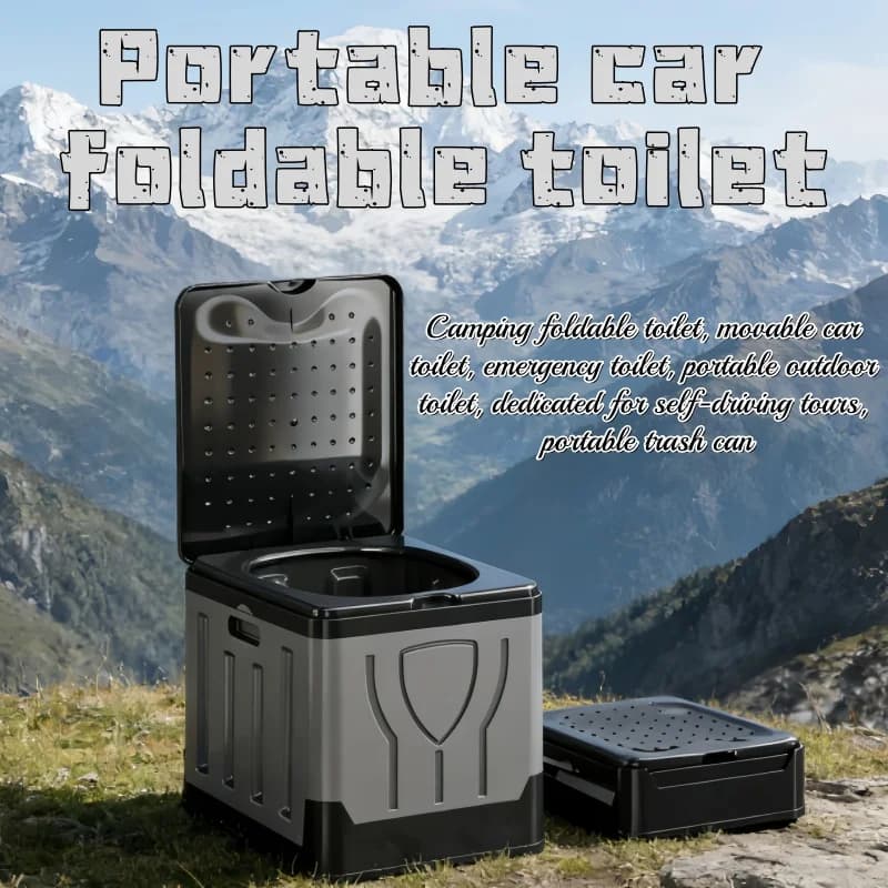 Toilette portatili da esterno Doppi come servizi igienici di emergenza Bidoni della spazzatura pieghevoli e utilizzabili Bush Accessori da campeggio Attrezzatura da campeggio