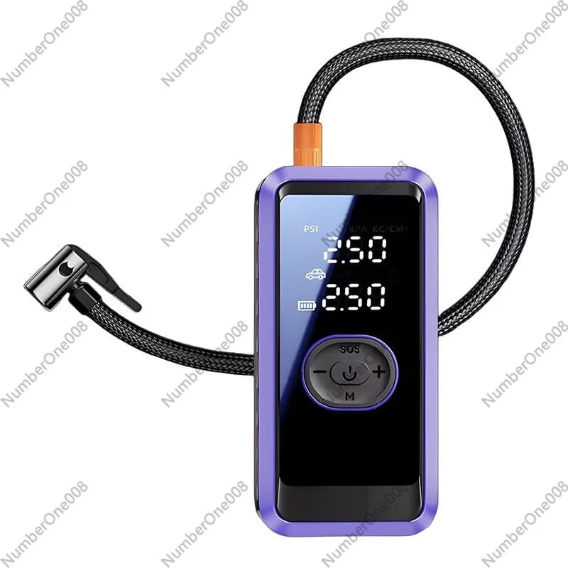 Compressore d'aria wireless per auto, pompa elettrica per pneumatici per veicoli SUV, avviatore di emergenza portatile e power bank
