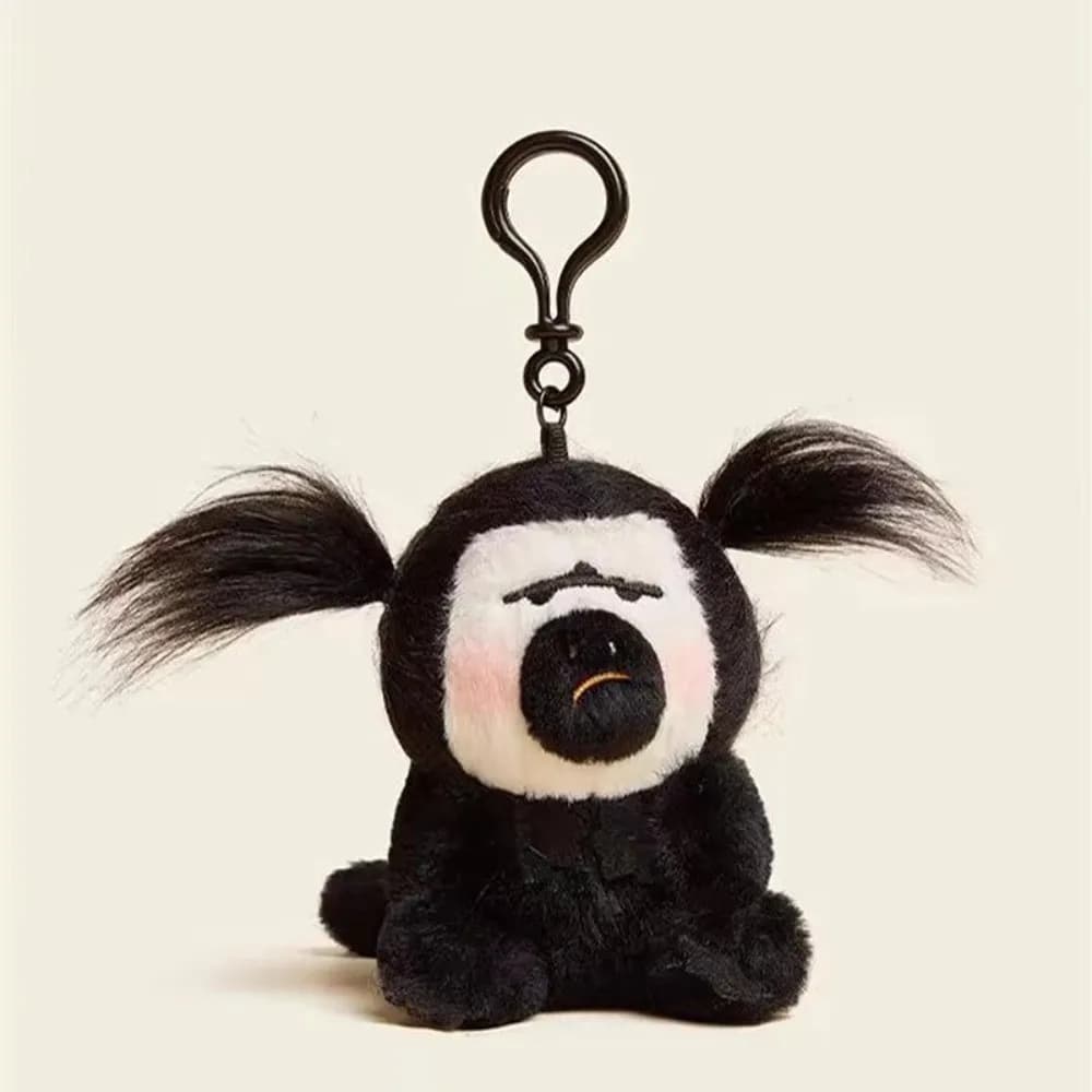 Ciondolo Peluche Scimmia Bianca Simpatica e Stravagante 12cm, Morbido Charm per Borsa, Giocattolo Imbottito, Regalo