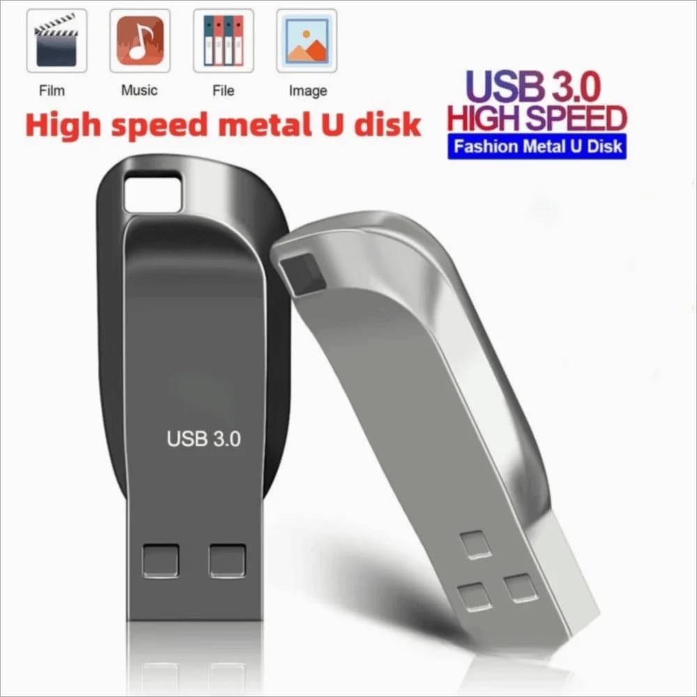 High-Speed Metal Rod USB Flash Drive 128GB 64GB 32GB 16GB 8GB Memory Stick Pen Drive Waterproof USB 3.0 U Disk Data Storage
