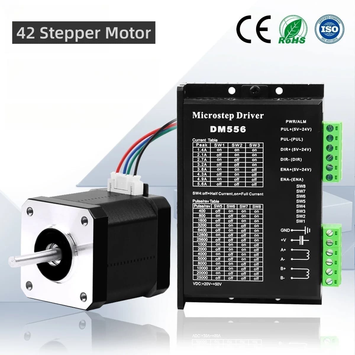 42 Step Motor NEMA17 Two Phase Four Wire Hybrid Step Motor 3D Printer Writing Machine Motor