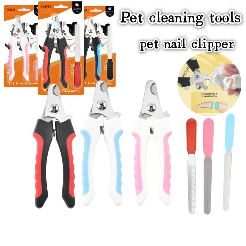 Professional Pet Nail Clipper Stainless Steel Dog Cat Nail Trimmer Labor-Saving Nail Clipper Convenient Dog Grooming Supplies