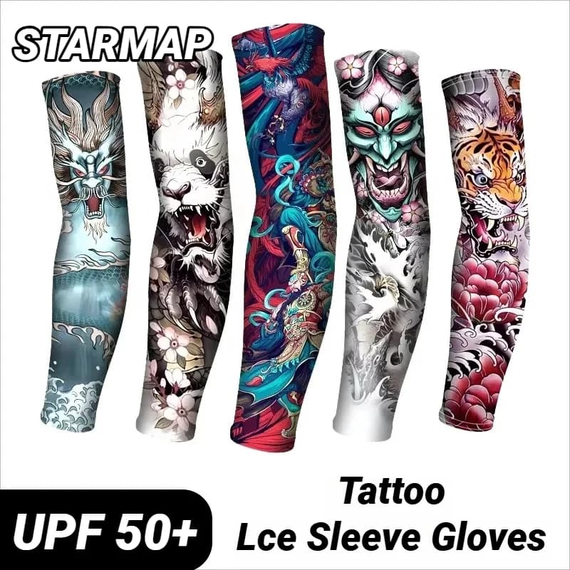 Long sleeves for summer tattoos Seamless brace Solar protection cover Outdoor gloves Guide Golf sleeve for ice silk arm Cycling