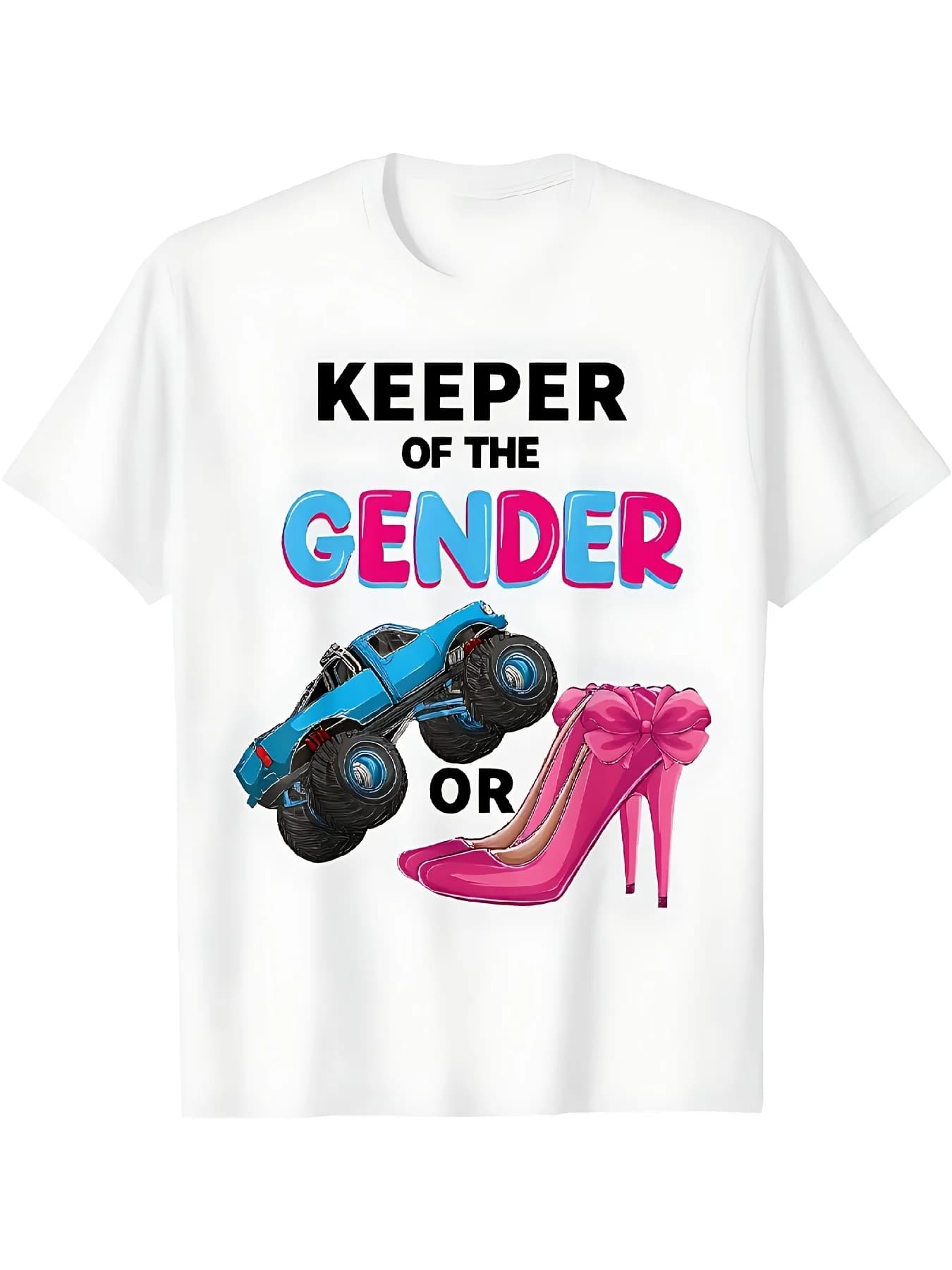 Lovely dress for sex revelation - T-shirt in soft breathable cotton, suitable for baby shower, daily use and various events