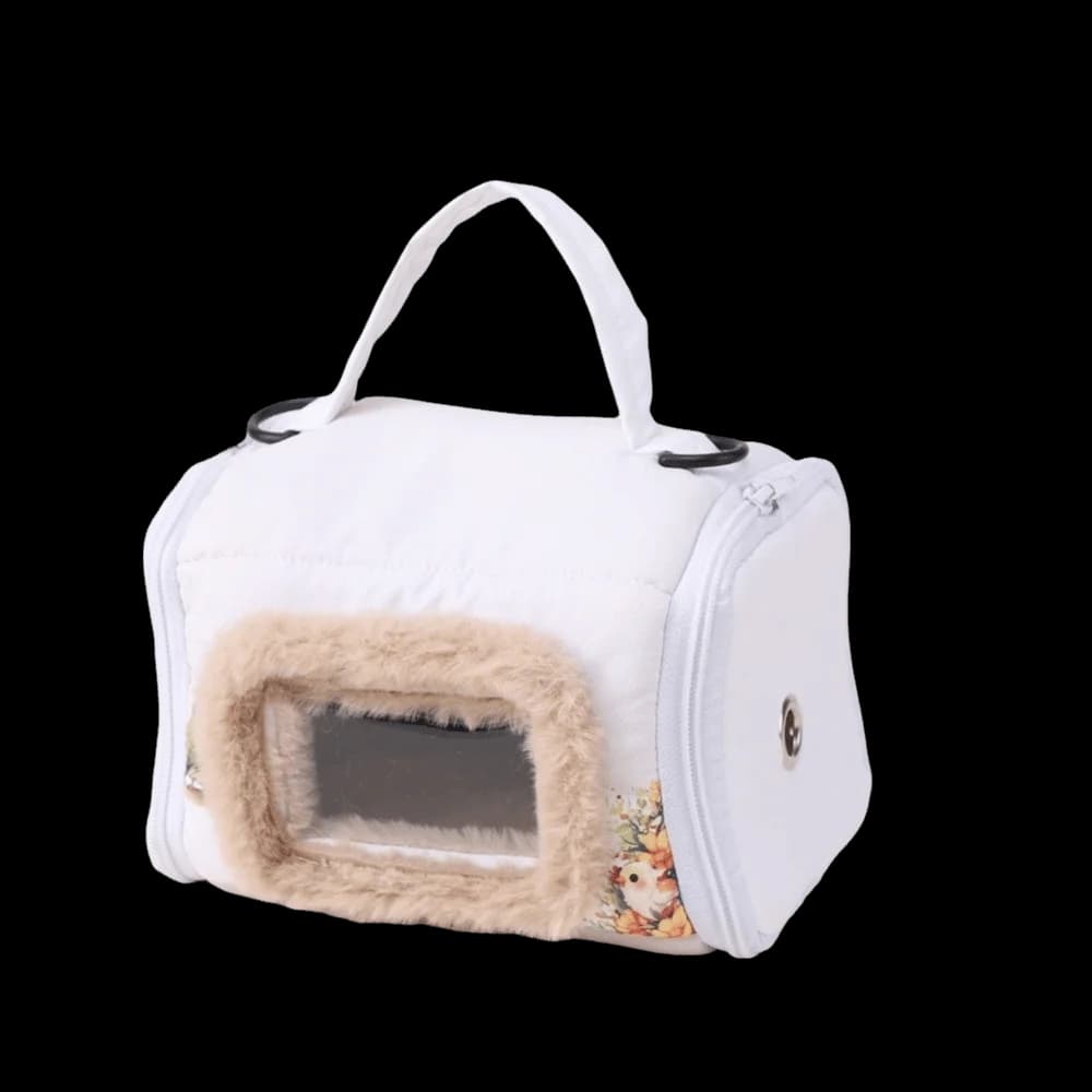 Borsa Trasportino per Pappagalli Calda e Spessa, Nido in Cotone Antivento con Finestra, Ampio Spazio per Criceti e Piccoli Animali da Esterno