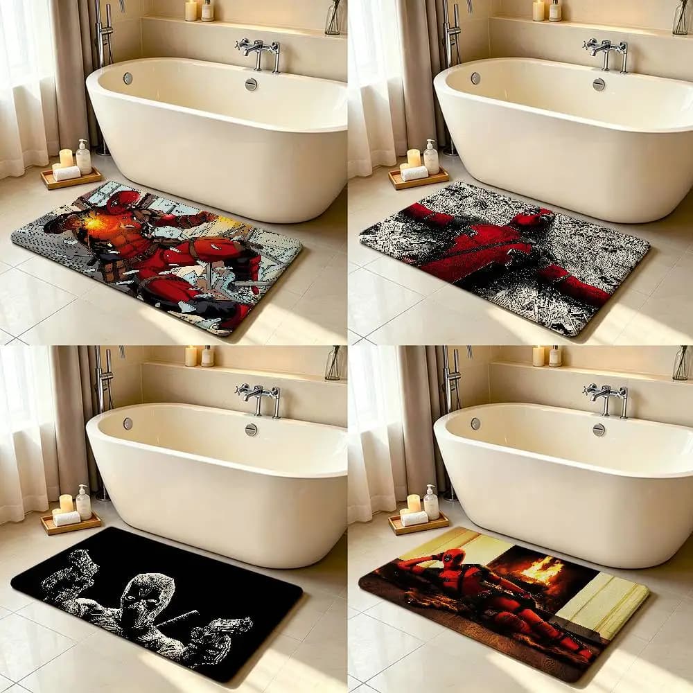 Cute-D-deadpool-S Carpet Bathroom Anti-slip Mat Door Mat Home Decoration Mat Entrance Door Mat Scratch-resistant Door Mat