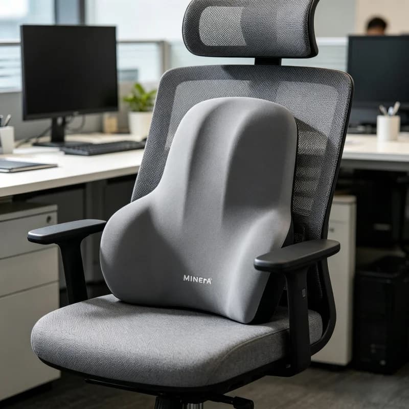 Cuscino Lombare in Memory Foam 2 Pezzi, Supporto Multifunzionale per Schiena e Vita, per Auto, Ufficio, Sedia da Gaming, Sollievo dal Dolore Post-Parto