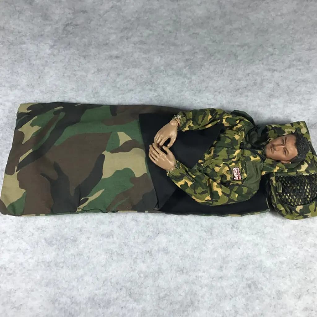 Fashionable Fireman Clothing Accessories Set of Mimetic Fur Bags Doll Holders Soldier 1:6
