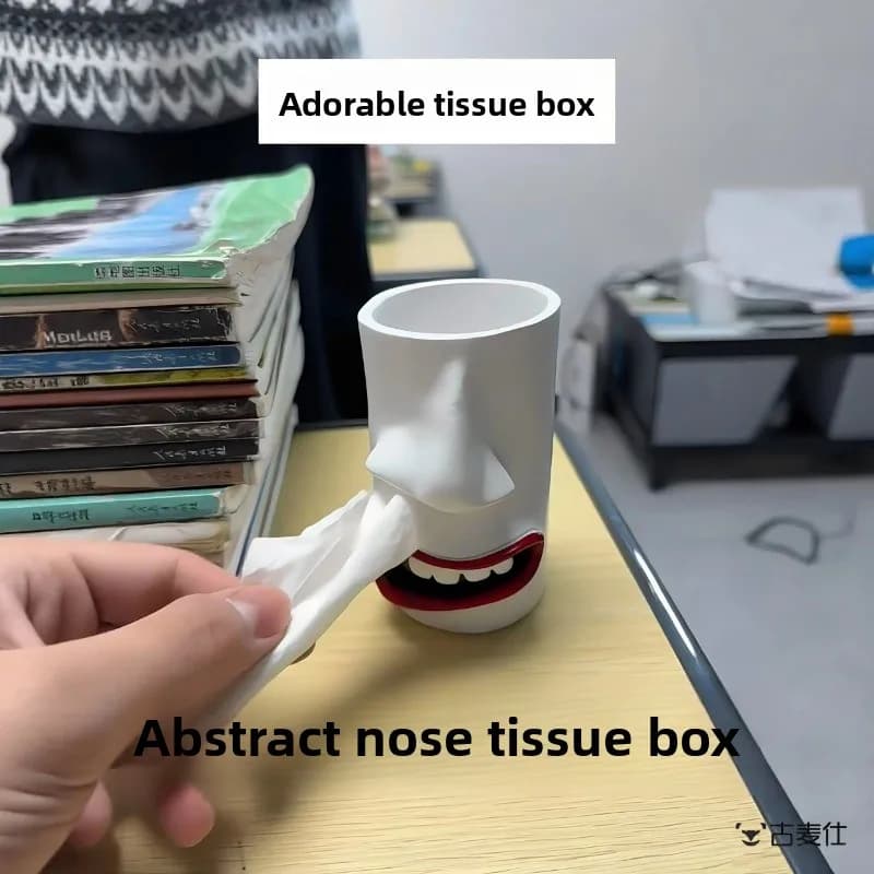 Creative Resin Toilet Paper Box Office Desk Decoration Funny Nasal Tissue Holder Decorative Toilet Paper Holder Toy
