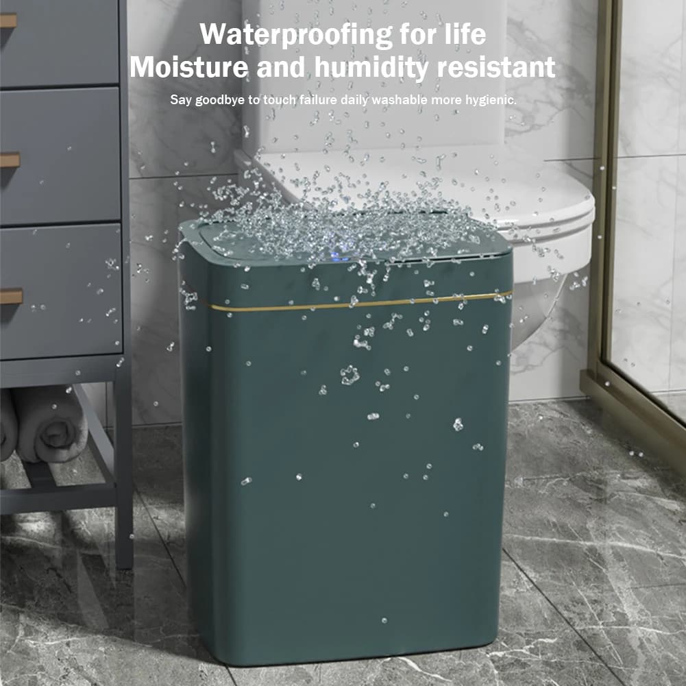 Pattumiera automatica 15/18L pattumiera intelligente silenziosa senza contatto pattumiera ricaricabile con sensore di movimento automatico per wc da bagno