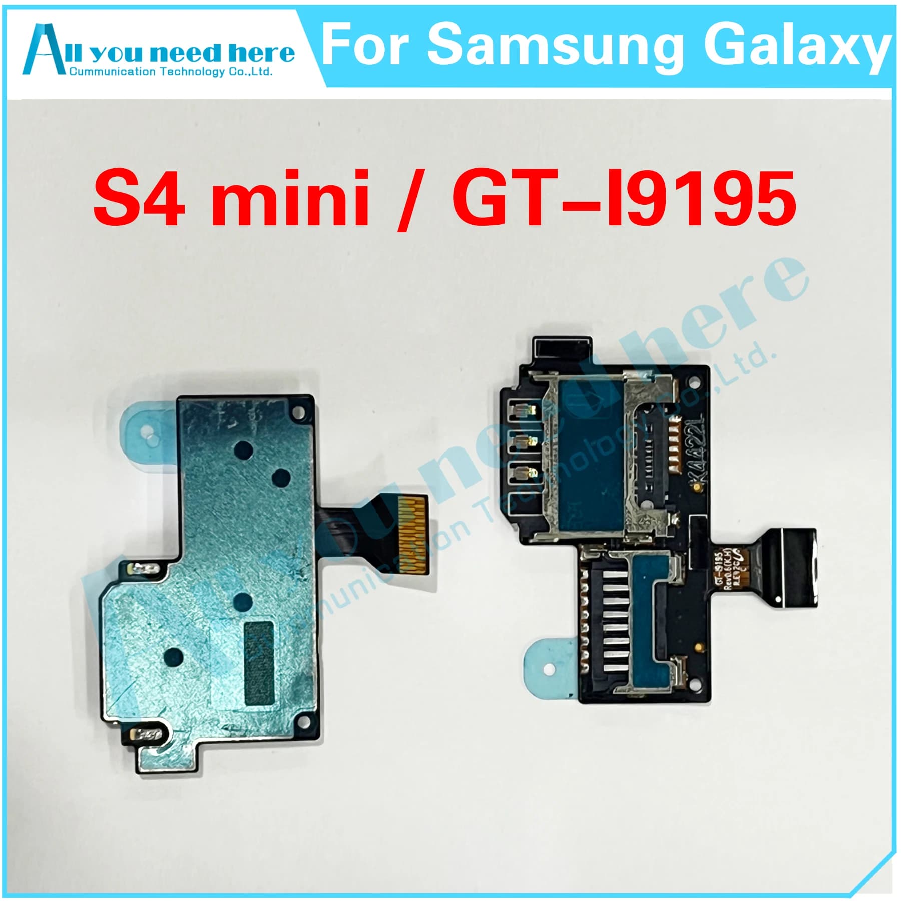 Porta carte di lettura SD per Samsung Galaxy S4 mini GT-I9195 i9195 S4mini Lettore di vassoio di schede SIM Cavo flessibile Connettore di memoria Interno