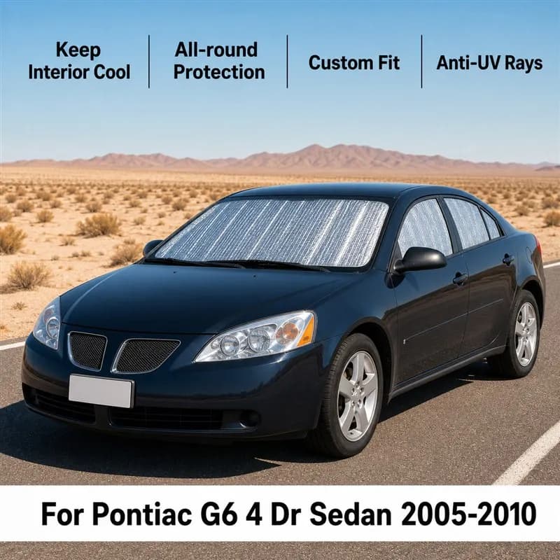 For Pontiac G6 4 Dr Sedan 2005-2010 Car Window Sunshades UV Block Privacy Heat Insulated Foldable Car Curtain