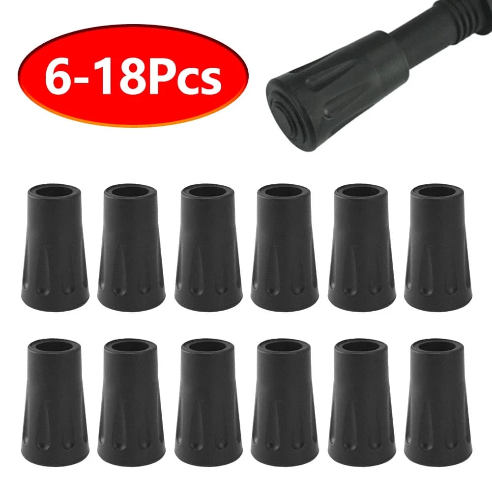6-18 pieces trek sticks anti-slip cap protective tip walking stick bearings lower cover light buffer for climbing hiking