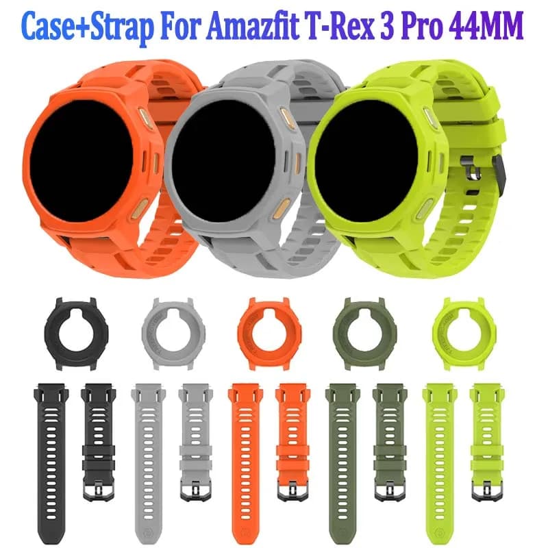 Cinturino in silicone per Amazfit T-Rex 3 Pro 44MM SmartWatch Sostituisci cinturino da polso per T-Rex 3 Pro 44MM cinturino e custodia