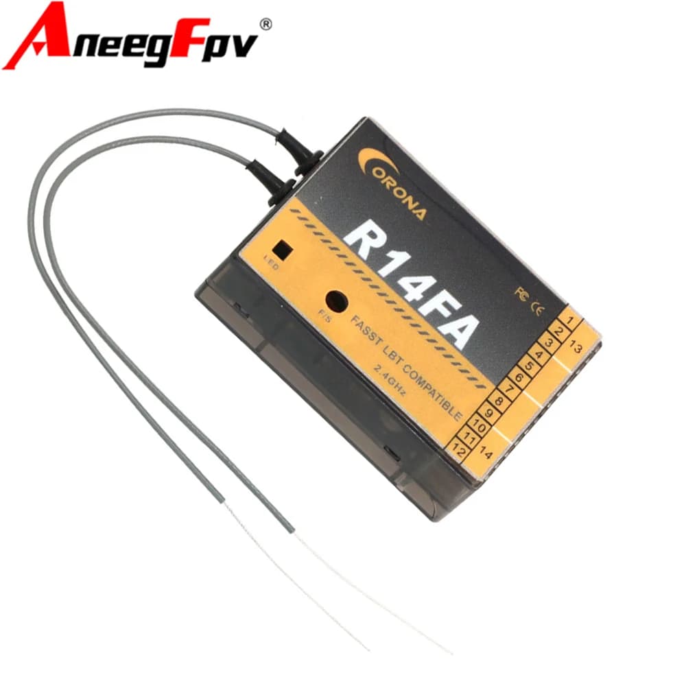 Ricevitore modello Corona R14FA 14CH RC per ricevitore compatibile FASST 10C 12FG 14SG 16SZ 18SZ FUTABA 2.4Ghz