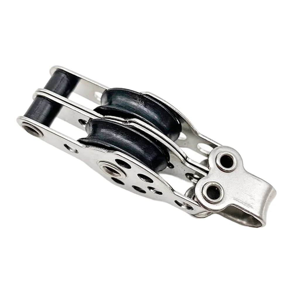 316 Stainless Steel Double Pulley Wire Rope Nylon Sheave Single Outdoor Canopy Sailboat Rope Boat And Marine Accessories