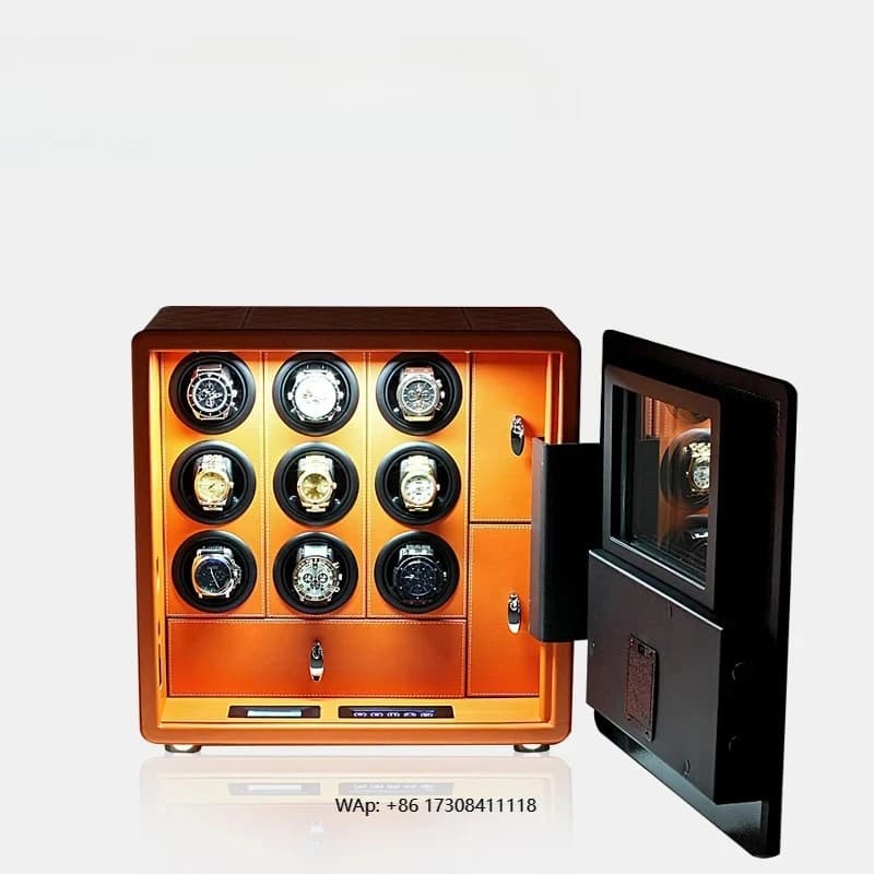 Scatola Porta Orologi Intelligente con Cassaforte Automatica in Acciaio per 6/9/12 Orologi e Gioielli