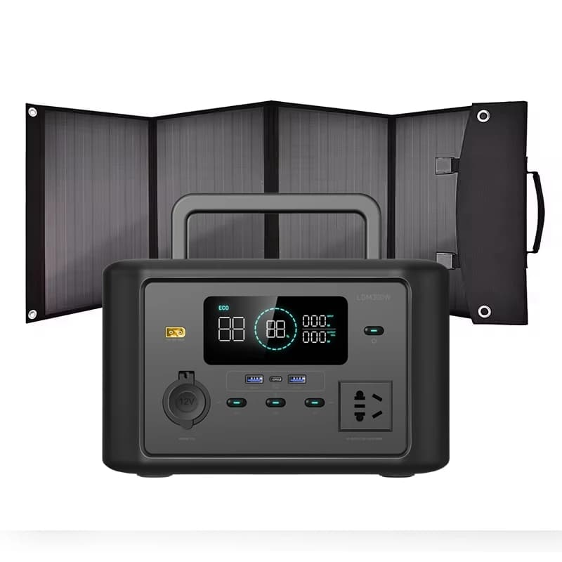 Mini generatore solare portatile wireless Smart Power Station da 300 W con pannello solare memorizzabile per il backup energetico di emergenza