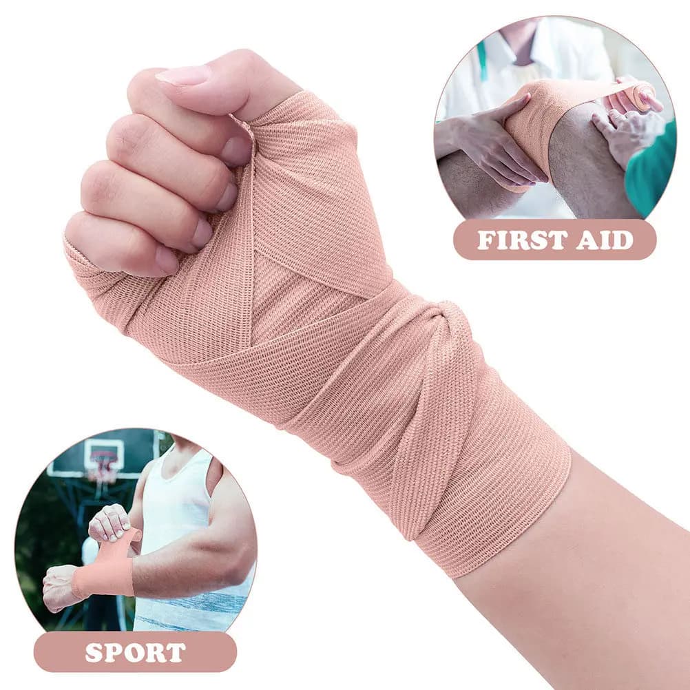 2 Pezzi Fascia Elastica Compressiva Traspirante per Supporto Sportivo, Protezione per Polso, Caviglia, Braccio e Gamba con Fibbia Metallica Regolabile