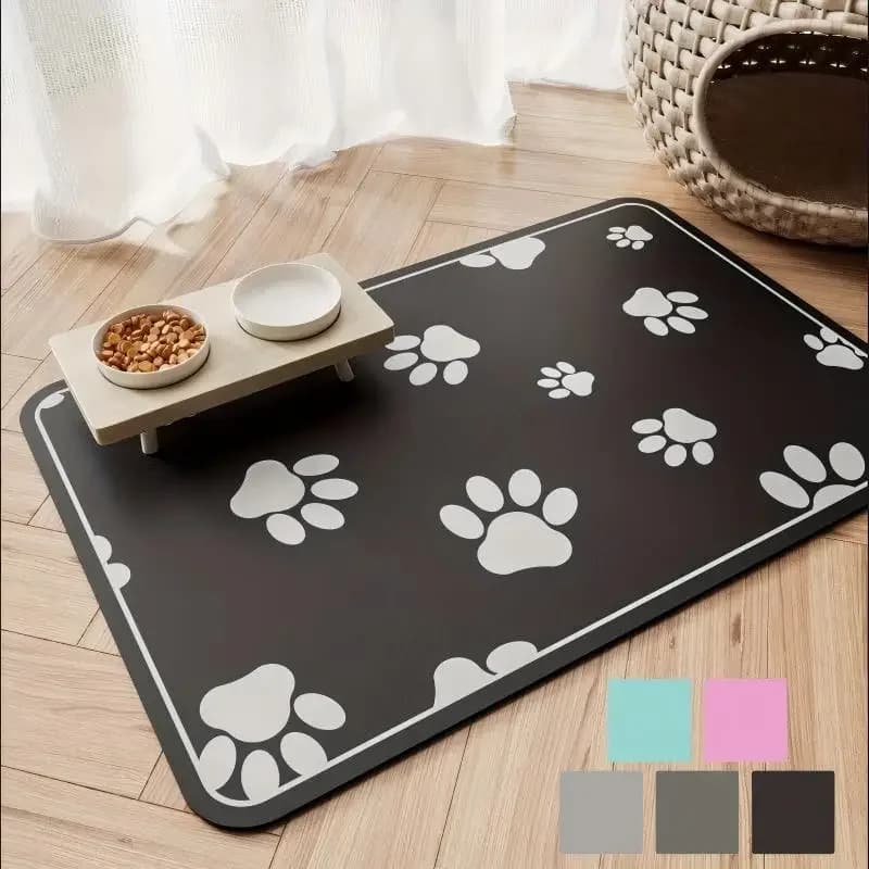 VIKAMA Cartoon Pet Tappetini Diatomite Antiscivolo Assorbimento d'acqua Resistente all'usura Perdite Facile da pulire Tappetino per cibo per cani Tappetino per cibo per gatti