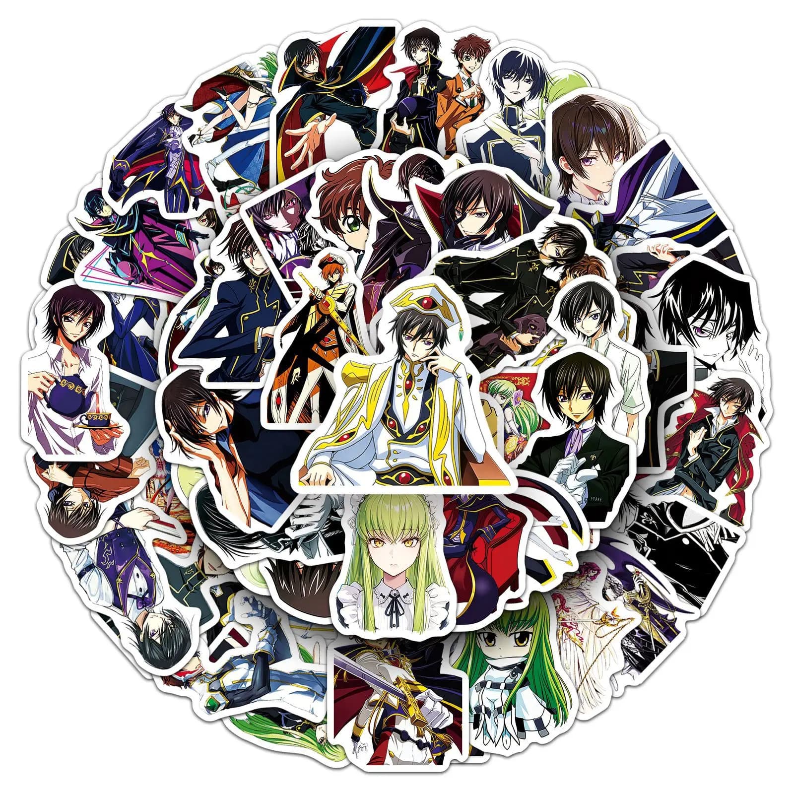50pcs Japanese Comic Code Geass HD Graffiti Luggage Account Gouka Stationery Stickers