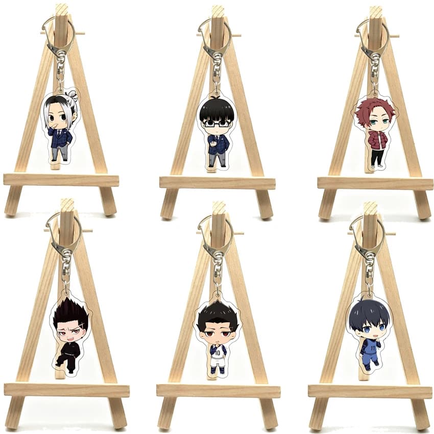 55MM Anime BLUE LOCK Figure Shidou Ryuusei Rin Itoshi Ego Jinpachi Itoshi Sae Barou Shouei Acrylic Keychain Cute Gifts