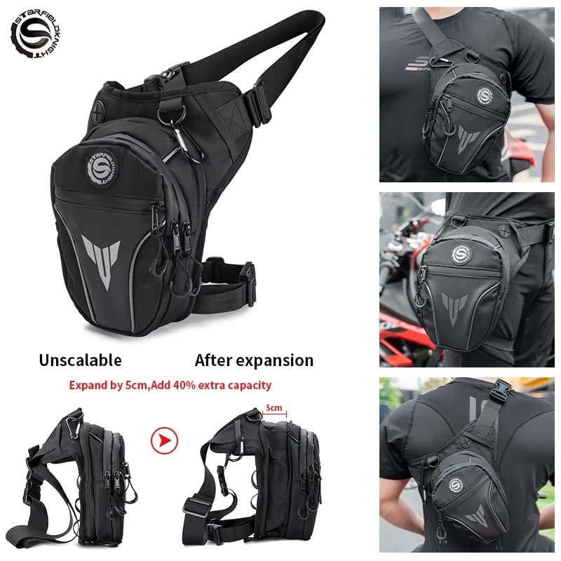 Borsa Multifunzionale per Moto, Marsupio da Gamba, Borsa a Tracolla Anteriore, Impermeabile, per Uomo e Donna, Attrezzatura Outdoor