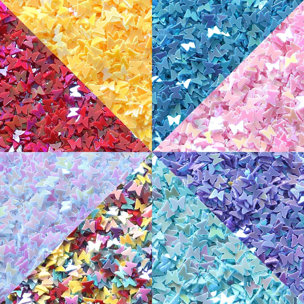 30 g/pacco PVC Farfalla Paillettes Glitter Paillettes sciolte non porose per abbigliamento fai da te Accessori per la decorazione del trucco del manicure