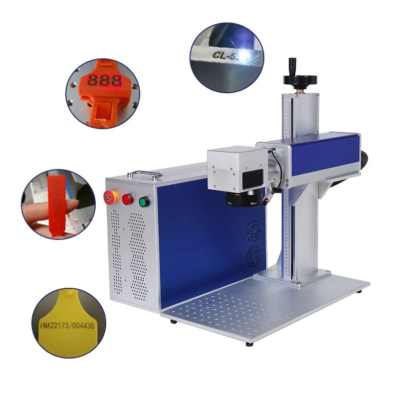 Portable Split High Power Fiber Laser Marker Industrial Precise Laser Engraver For Stainless Steel Cups Metal Utensils Marking