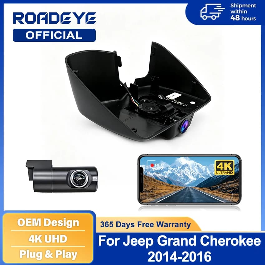 Car DVR Plug and Play Dash Cam Camera UHD Night Vision WiFi Driving Video Recorder For Jeep Grand Cherokee WK2 2011~2022 DashCam