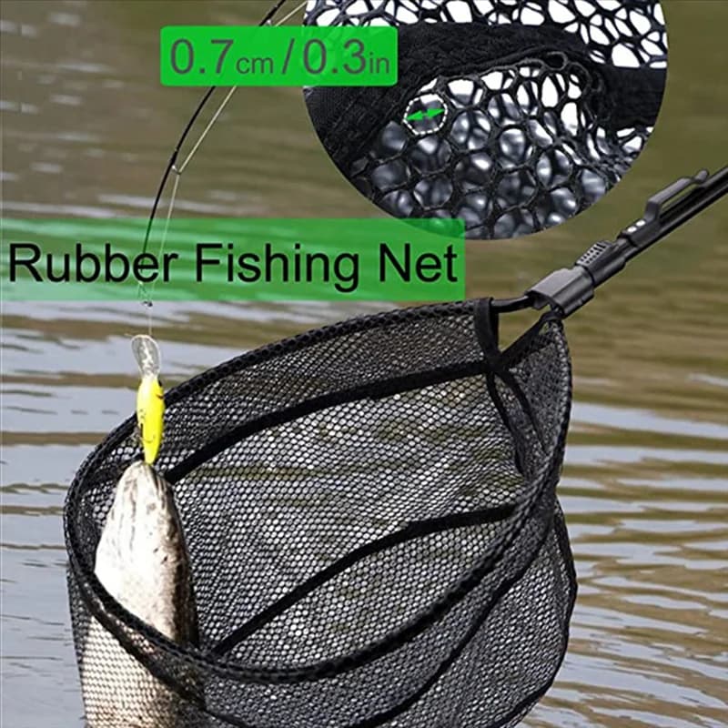 2525+ Rete pieghevole in lega di alluminio Roadrunner Rete da pesca portatile Rete da pesca pieghevole con un solo tocco Attrezzatura da pesca