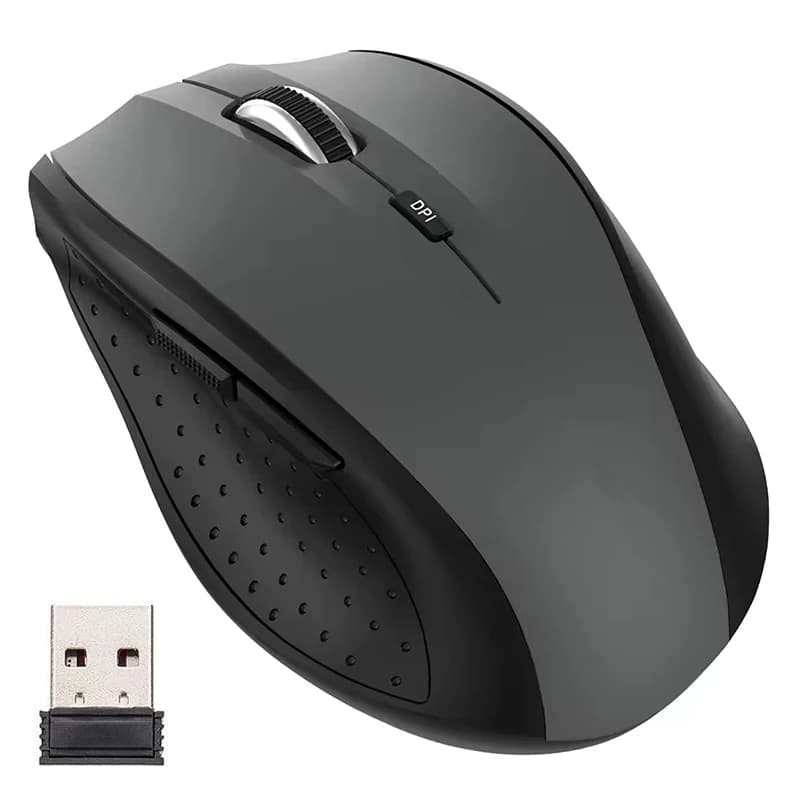 Mouse wireless Mouse silenzioso Mouse da ufficio ottico mobile portatile 2.4G livelli regolabili 1600 DPI per notebook PC portatili MacBook