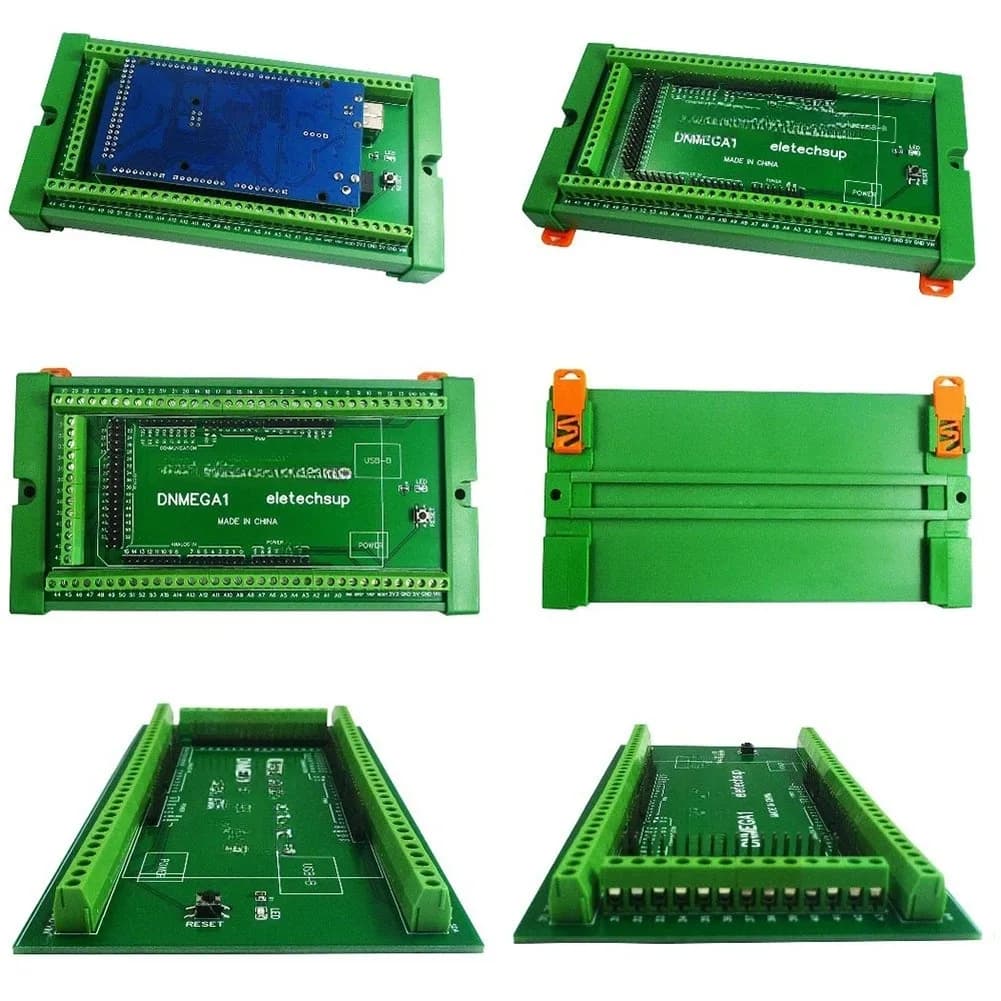 Screw terminal adapter module for DIN rail mounting for Arduino ForMega2560 R3 Integration of industrial control projects with secure wiring