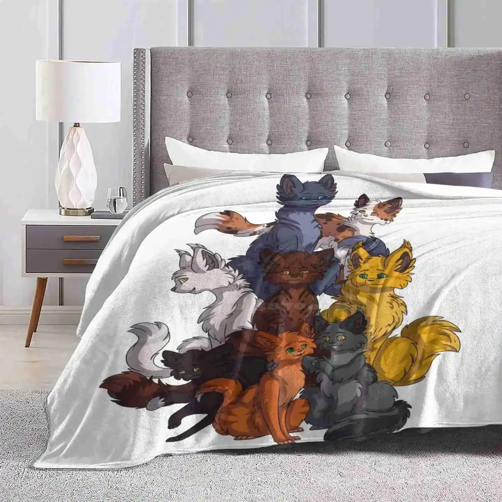 Celebrando Warrior Cats Soft Warm Throw coperta Cats Warrior Cat Bluestar Lionheart whitestrm Tigerclaw Firepaw Ravenpaw