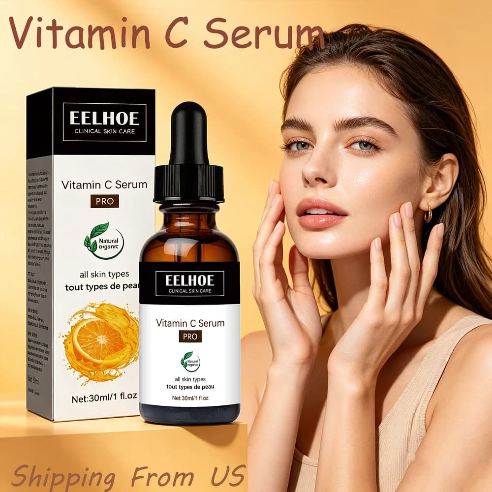 Siero alla vitamina C EELHOE, idratante e illuminante, antirughe e antiossidante, migliora il tono della pelle non uniforme, siero per la cura del viso