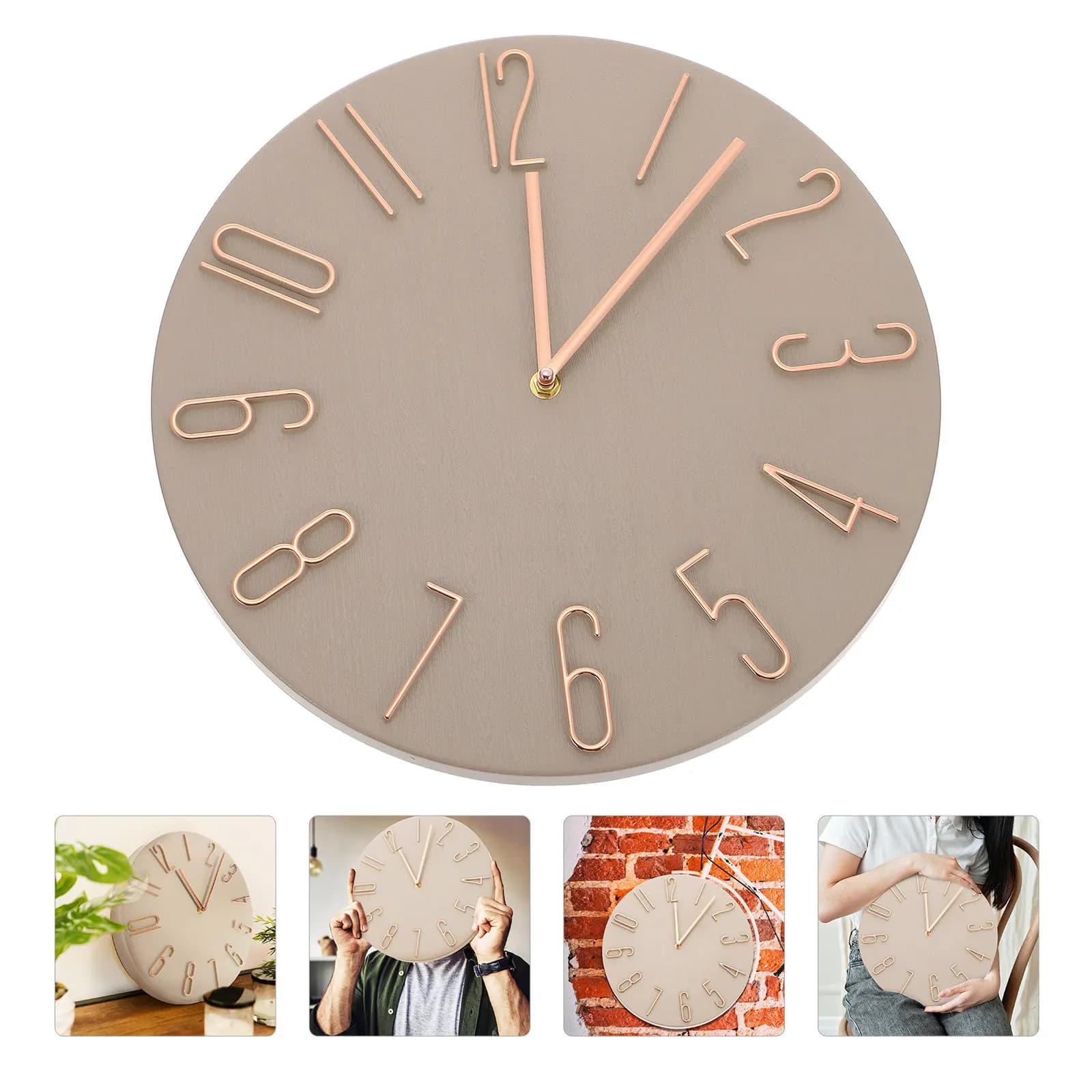 Orologio da Parete Moderno Silenzioso a Batteria, Rotondo, da Appendere, per Casa, Ufficio, Soggiorno, Decorazione Murale Senza Ticchettio