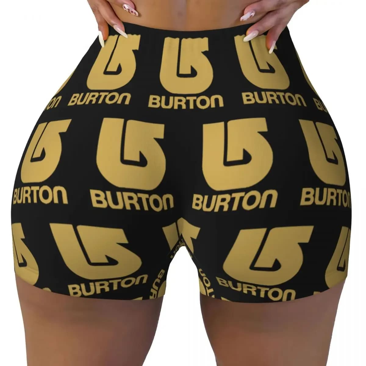 Custom Burton Snowboard Sportive Yoga Shorts Women Gym Workout Running Athletic Volleyball Biker Shorts