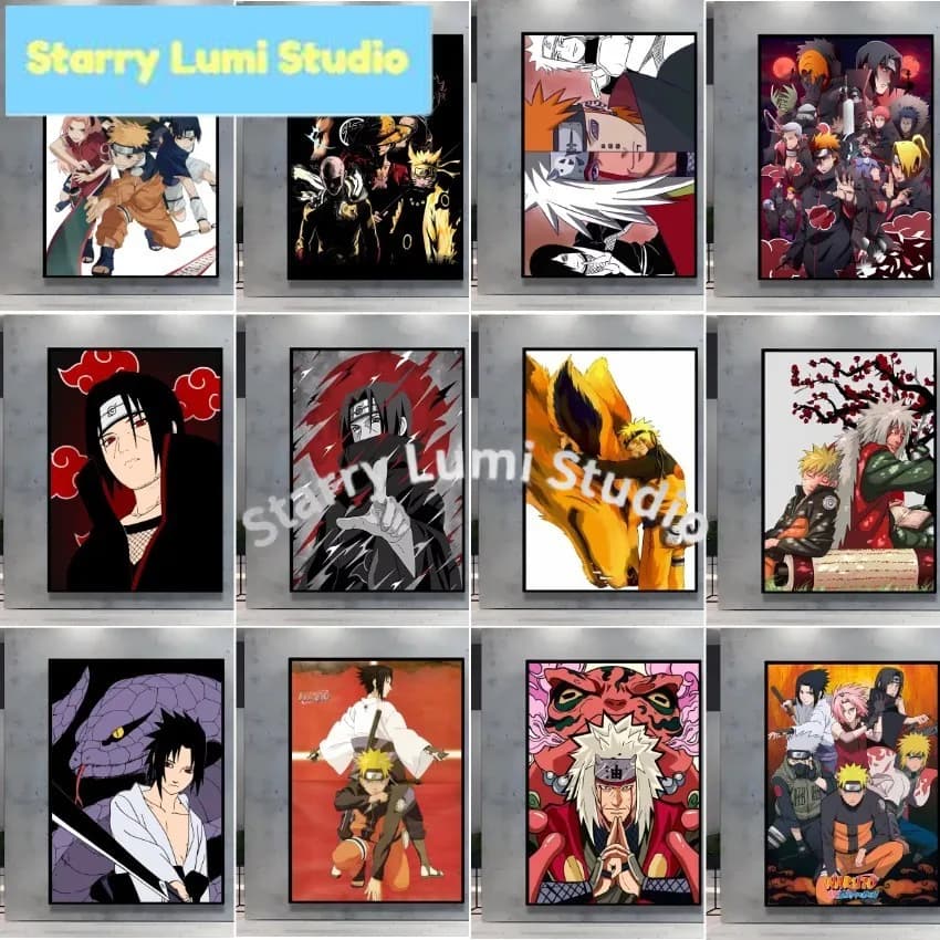 Set Pittura Diamante 5D Fai da Te Personaggio Anime Classico Jiraiya, Arte Punto Croce, Regali Fatti a Mano, Decorazione Casa, Regali per Bambini