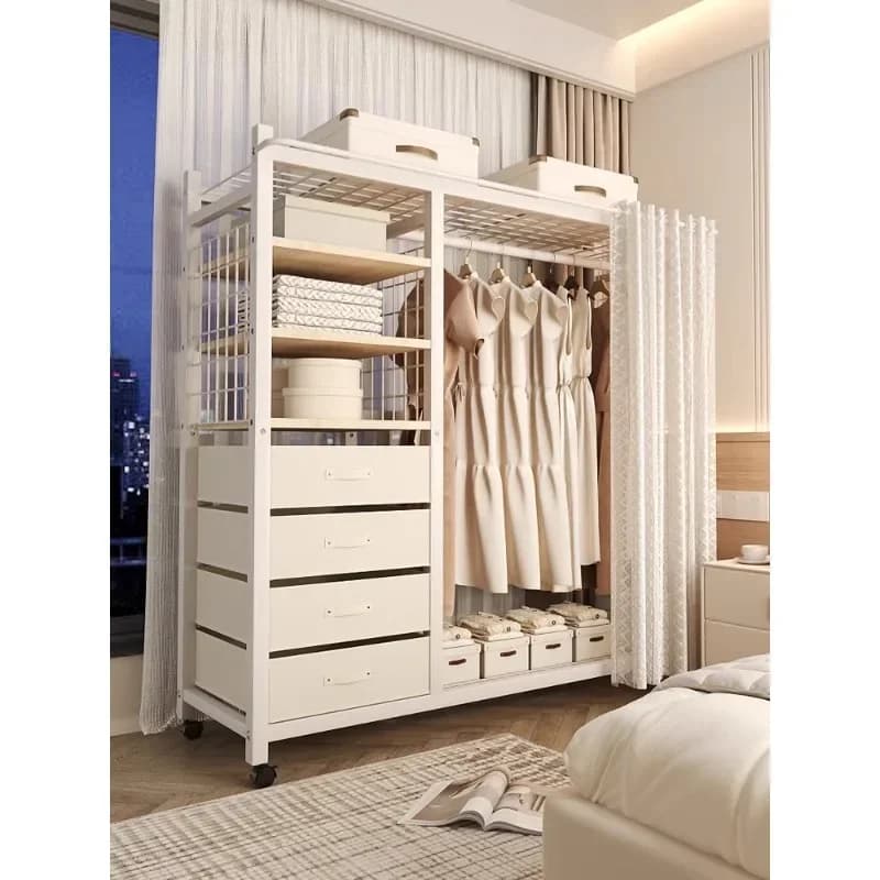 Appendiabiti Appendiabiti bianco Appendiabiti dorato con ripiani per boutique Appendiabiti per appendere abiti Ampio armadio guardaroba