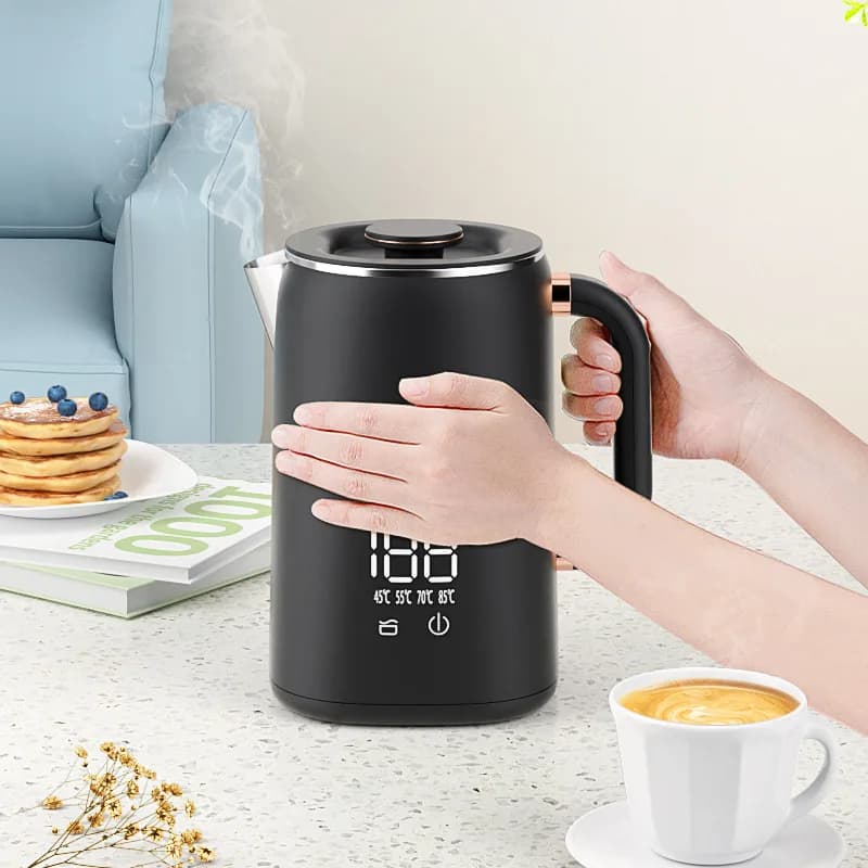 1500W Smart Electric Kettle, 5 Temperature Settings Thermostatic Water Kettle, Intelligent Insulation Boiler for Baby Milk