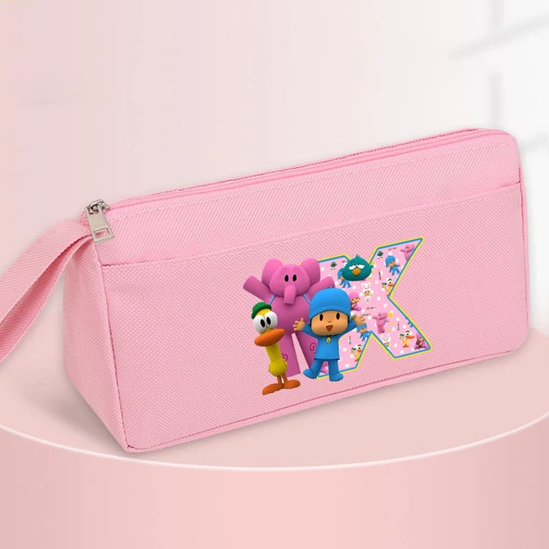 Astuccio Serie Pocoyo, Stampa Cartoon, Doppio Strato, Borsa per Cancelleria, Nuovo Portapenne Carino per Studenti, Regalo di Compleanno