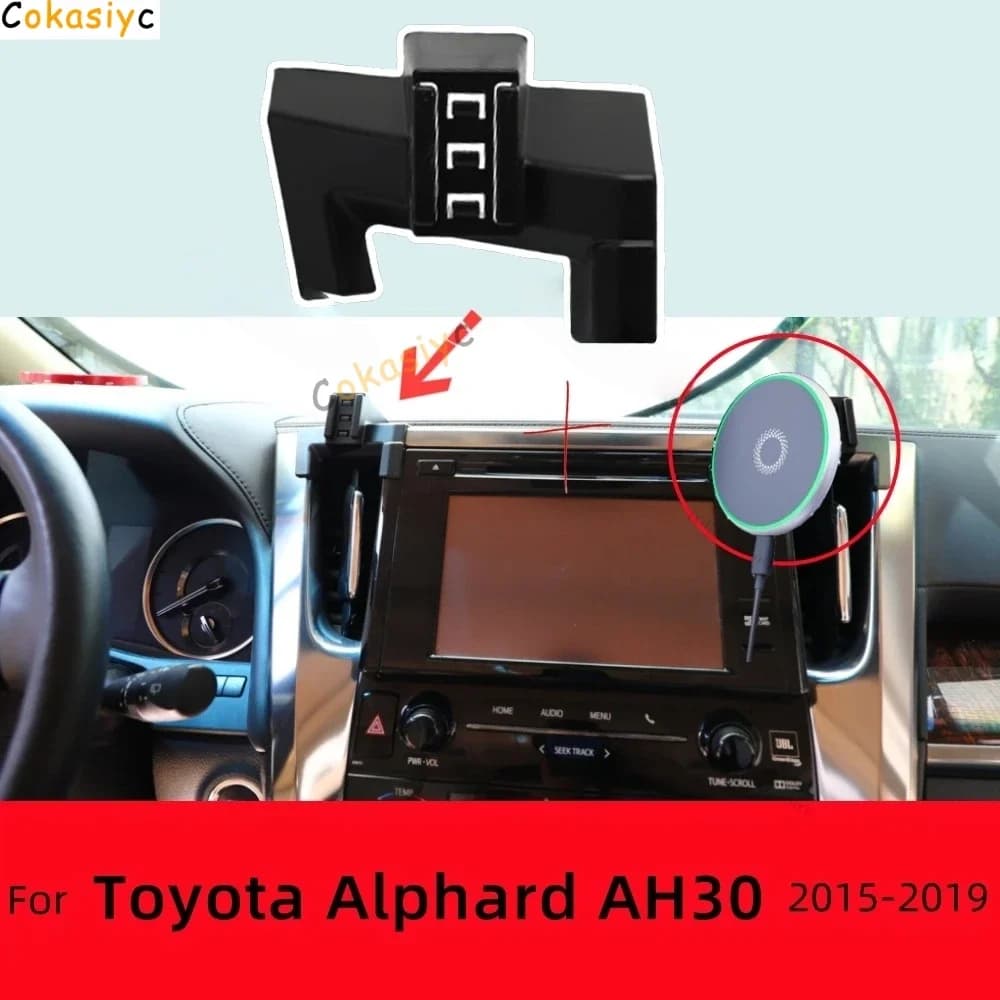 Supporto magnetico per telefono per auto per Toyota Alphard AH30 2015-2019 Ricarica wireless Speciale staffa fissa Base MagSafe Mount