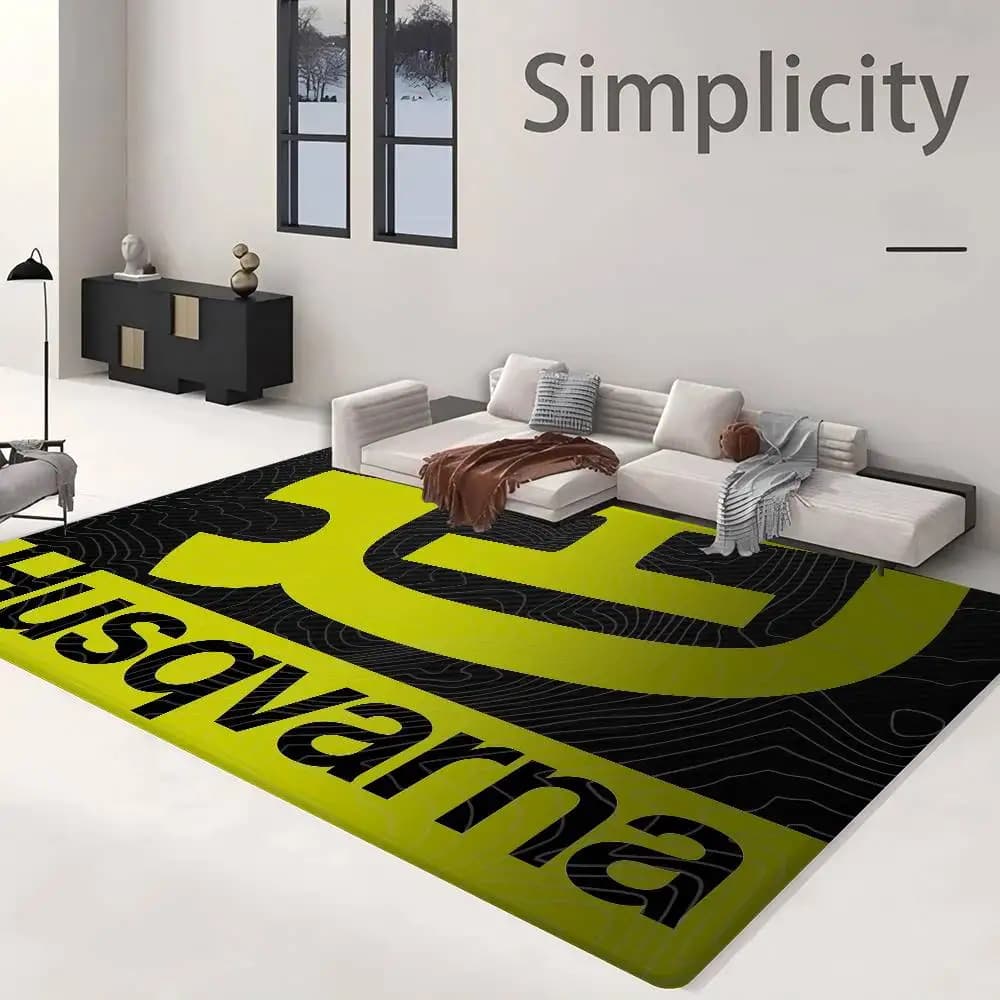 Tappetini per camera con logo H-Husqvarnas, zerbino per la casa in stile nordico, tappetini per bagno, camera da letto, arredamento per hotel
