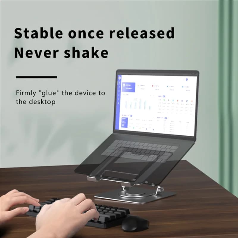 Supporto per laptop Supporto per tablet regolabile Staffa rotante in lega di alluminio Supporto pieghevole portatile Staffa di raffreddamento