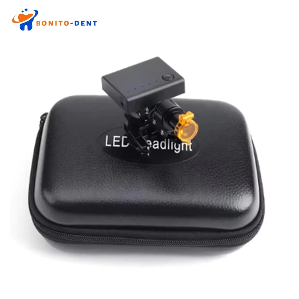 Faro LED da 5W portatile wireless con filtro ottico per loupes dentali, lenti d'ingrandimento da laboratorio e binocoli medicali