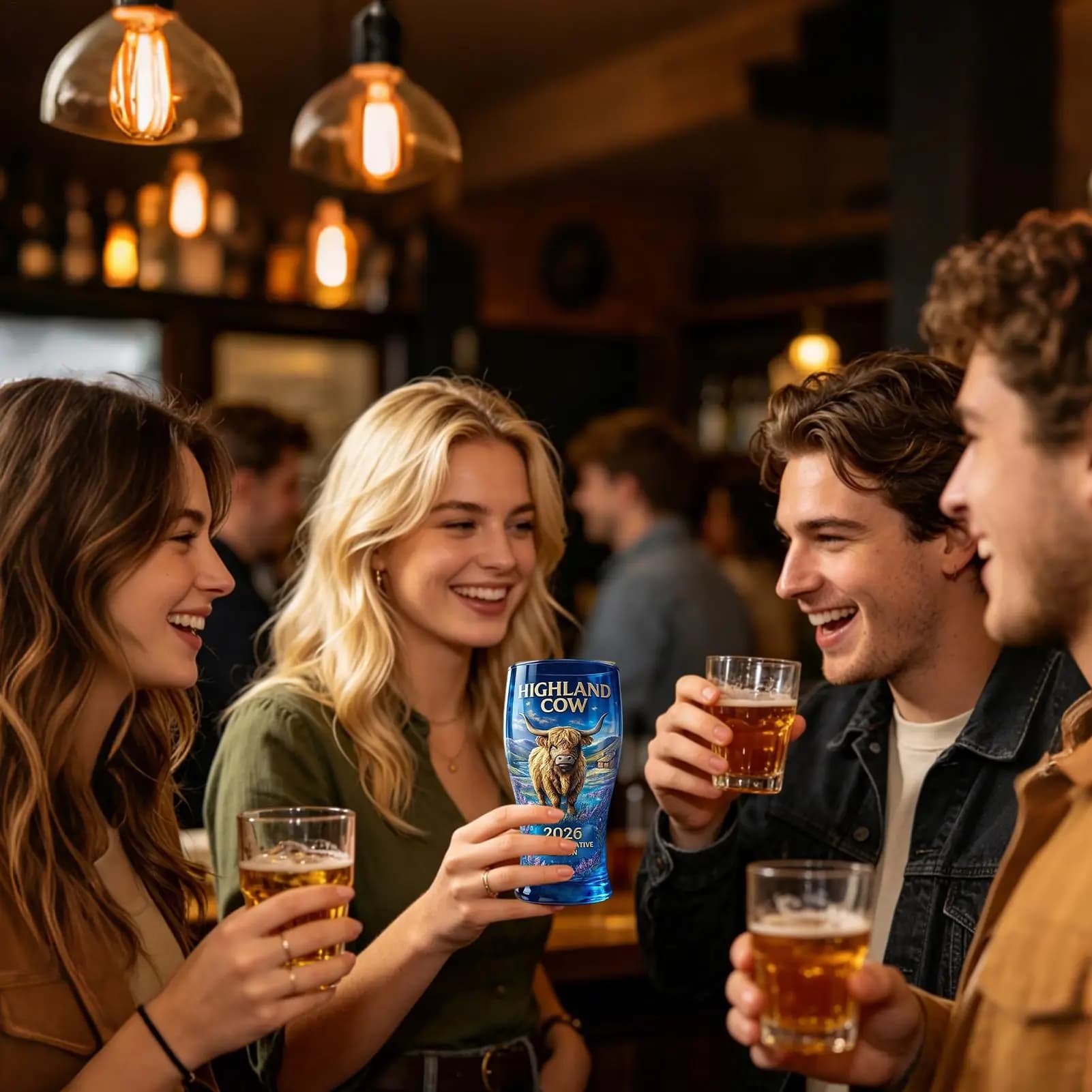 Boccale da Birra Commemorativo a Tema Scozzese, Tazza in Vetro da Collezione per Uomini e Donne, per Bar Domestico, Riunioni, Tavola da Pranzo, Compleanno, Festa della Mamma