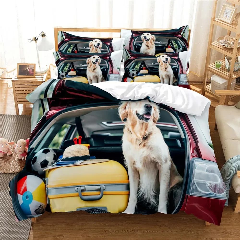 Double Single Size Bedclothes Cartoon Animal Cotton Bedding Set Dekbedovertrek Super Comfortable Warm Bed Cover Sets