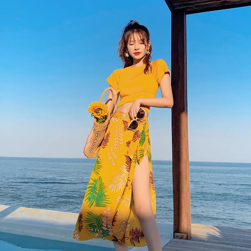 Nuovo Costume da Bagno 3 Pezzi Donna 2026 - Modellante Contenitivo, Stile Coreano, Sexy e Conservativo, Ideale per Terme