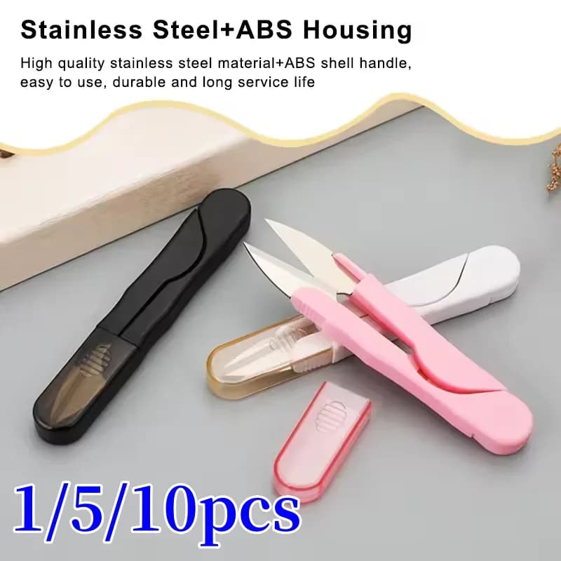 10/5/1pcs Sewing scissors U-shaped scissors Embroidery Cross-stitching point Taglierina Yarn Sarto Scissors Fabric Accessories For sewing