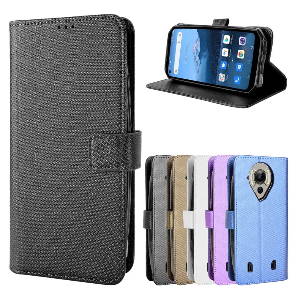 Custodia in pelle Proteggi la copertura per Oukitel WP16 Flip Stand Cover per OukitelWP16 WP 16 Portafoglio Porta carte Phone Coque